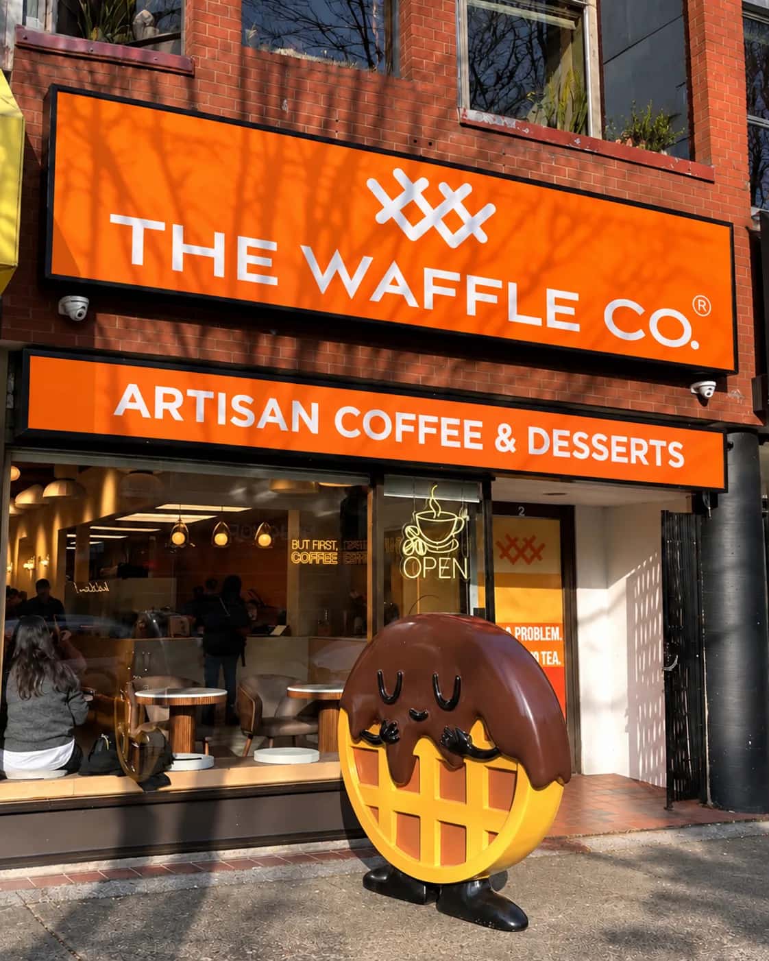 The Waffle Co. dessert café in Robson: storefront
